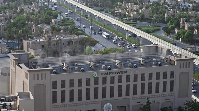 A view of the Empower district cooling plant, which cools industrial and residential buildings in Dubai via underground water pipelines