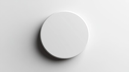 Minimalist White Circle on White Background Generative AI