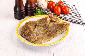 Baked stingray witngs with oil