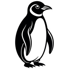 Obraz premium penguin on a white background free vector file