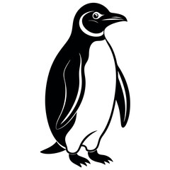 penguin on a white background free vector file