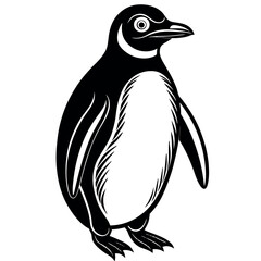 penguin on a white background free vector file