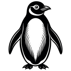 penguin on a white background free vector file