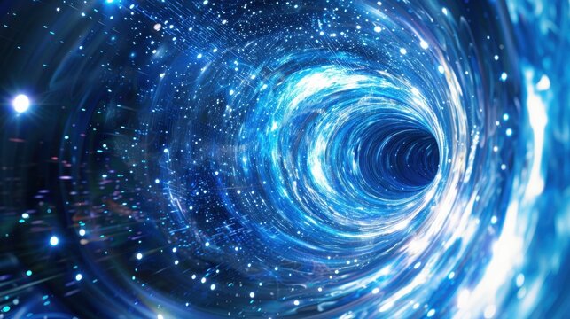 Abstract geometric pattern includes a circle background. The texture and motion are round.