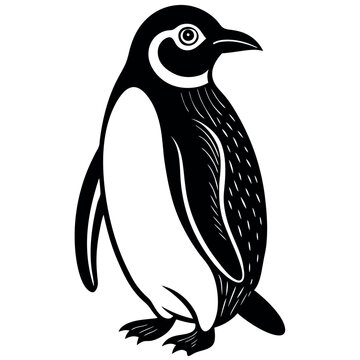 recommend clip art: penguin on a white background free vector file