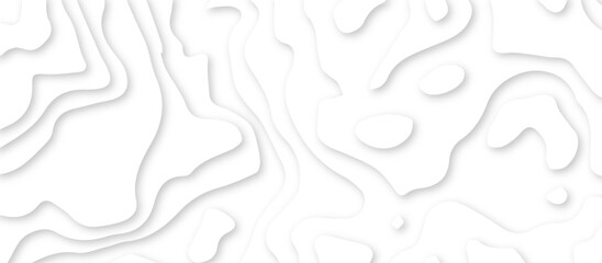 Abstract design with black and white abstract background, Wave paper cut background. topographic line contour map background. paper texture design.