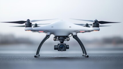 Fototapeta premium Advanced Drone on the Ground Generative AI