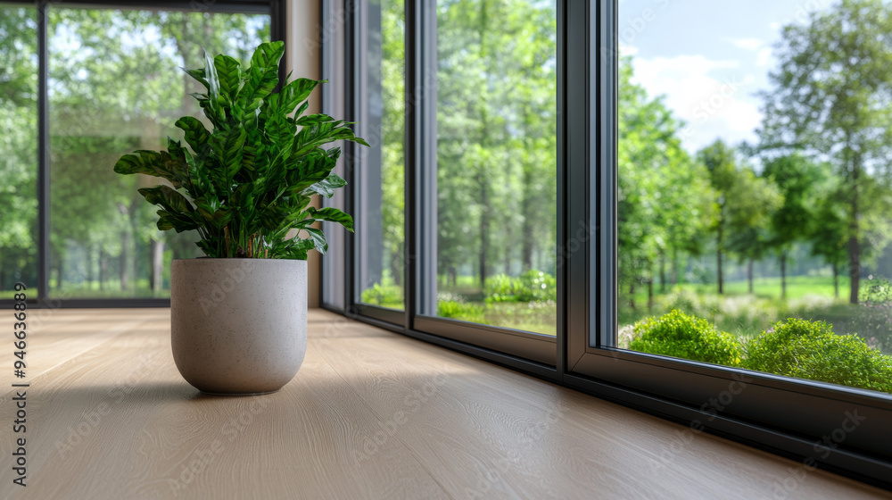 Poster cross-section view of advanced pvc window technology