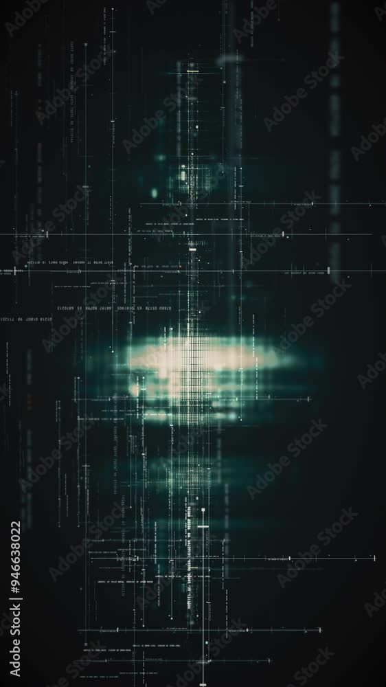 Poster futuristic metaverse, hi-tech digital data telemetry with encrypted numbers, display dynamic backgro