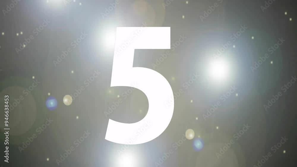 Poster number 5 animation over glowing lights and bokeh background