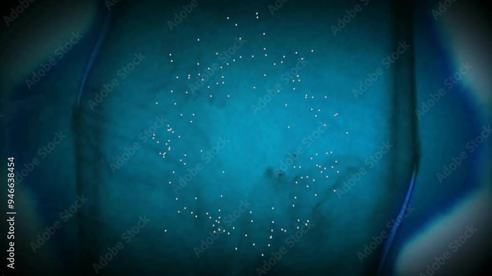 Aufkleber glowing dots forming circular pattern, abstract animation on blue background