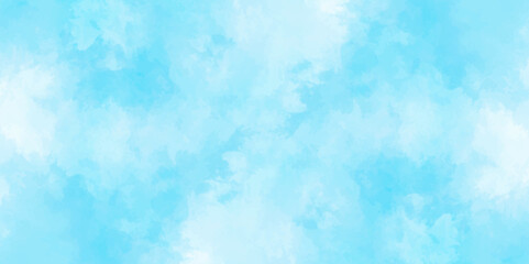 Abstract white and blue color frozen ice surface design background. soft sky blue watercolor sky and clouds, Light blue background with watercolor. gradient light white sky background with clouds.