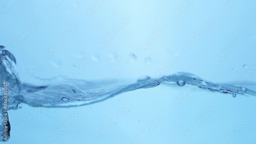Poster abstract liquid ripple. crystal clear water creating smooth patterns on a clean surface.