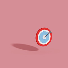 3d rendered dart and arrow, target and progress concept. Success theme