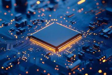 micro chip on circuit board