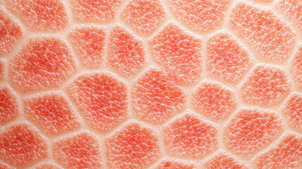 Large red rash with uneven borders against smooth skin background perfect for illustrating skin conditions like hives or contact dermatitis 