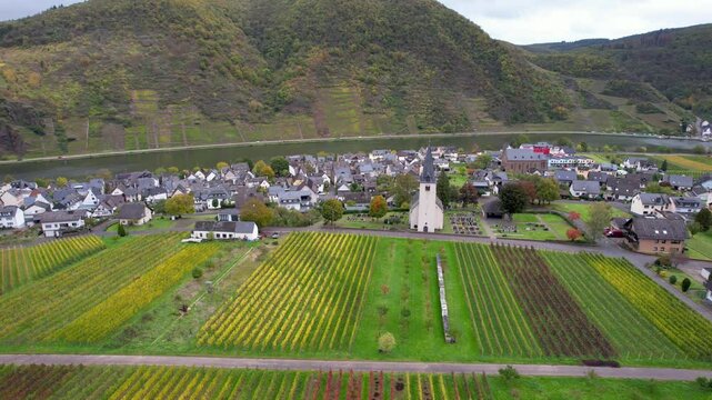 Scenic landscape of Ellenz Poltersdorf is an Ortsgemeinde &ndash; a municipality located near Cochem Germany