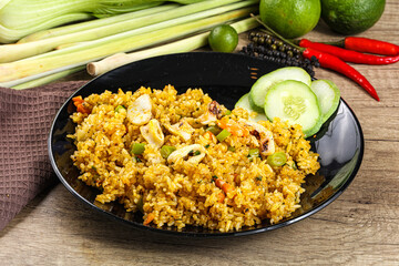 Asian Fried rice with seafood