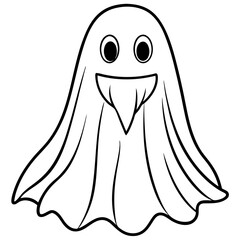 Halloween Ghost Silhouette Black Vector