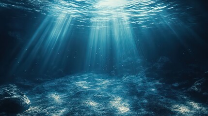 Underwater background creating an atmosphere of tranquility and depth.