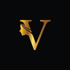 Initials V logo design. Initial Letter Logo.
