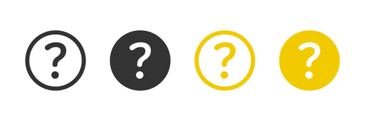 Question mark for Help sign. User interface illustration isolated in 2 colors. Vector icons in flat style