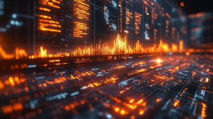 The visualizations provide an engaging view of the national debt, showcasing data trends in vibrant holographic formats against a dark background.