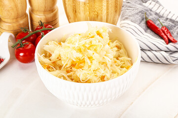 Homemade fermented cabbage Sauerkraut