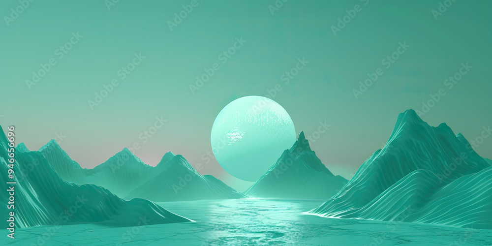 Poster turquoise learning curve: a calming turquoise color palette promotes focus and concentration in lear