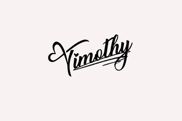 Timothy Name signature with beautiful and stylish font