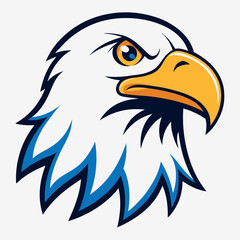 Fototapeta premium Set of bald eagle heads logo sygnet symbol element