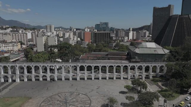 Bela imagem a&eacute;rea do bairro da Lapa, no Centro do Rio de Janeiro.