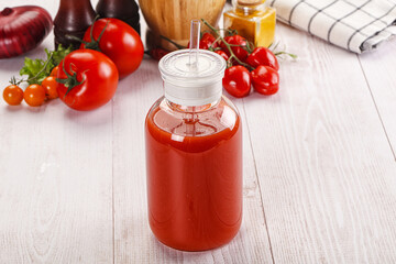 Fresh Tomato juice in the glass