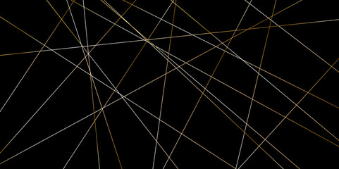 Abstract red and golden color line straight Vector in white background. geometric random chaotic line design with transparent background Vector Illustration.	