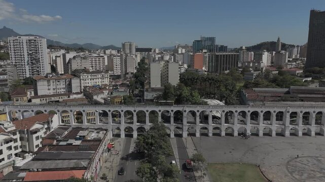 Bela imagem a&eacute;rea do bairro da Lapa, no Centro do Rio de Janeiro.