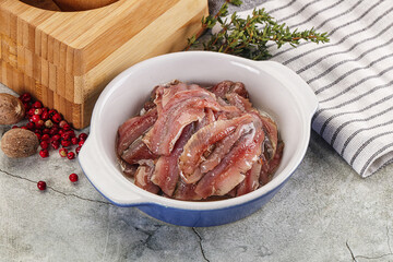 Anchvy canned fish fillet preserve