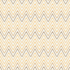 Ethnic seamless pattern. Freehand horizontal zigzag chevron stripes print. Boho chic design background. Indigenous, tribal style wallpaper. Brush strokes, handdrawn geometric ornament. Vector abstract