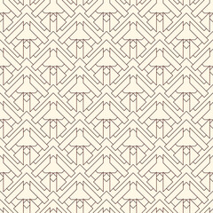 Ethnic, tribal seamless pattern. Native americans embroidery textile stylized surface print. Boho chic ornament. Repeated triangles geometric background. Mosaic wallpaper. Vector abstract