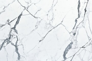 Fototapeta premium A high-resolution image showcasing the intricate veins and patterns of white Carrara Statuario marble, perfect for adding a touch of luxury and sophistication to design projects. It represents eleganc