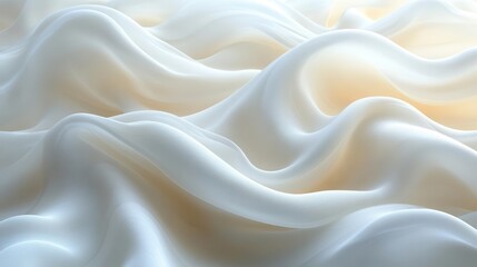 Fototapeta premium abstract wavy texture in soft white tones creating a subtle undulating surface reminiscent of silk or marble with gentle highlights and shadows