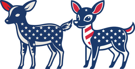  Adorable Baby Deer Silhouette Vector Illustration,  