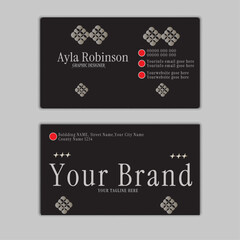 black White Minimal Business Card  Minimal Individual Business Card Layout  Creative and modern business card template