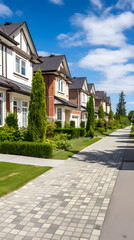 Architectural beauty of Suburban GS Houses Arranged in a Tranquil Neighborhood