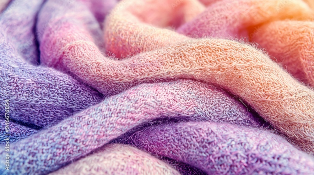 Aufkleber a high-resolution close-up photo of a vibrantly colored blanket, focusing on its intricate details a