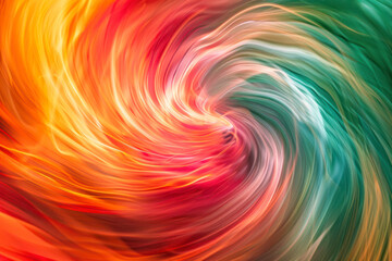 Fototapeta premium Dynamic swirls of color against a dynamic linear gradient background.