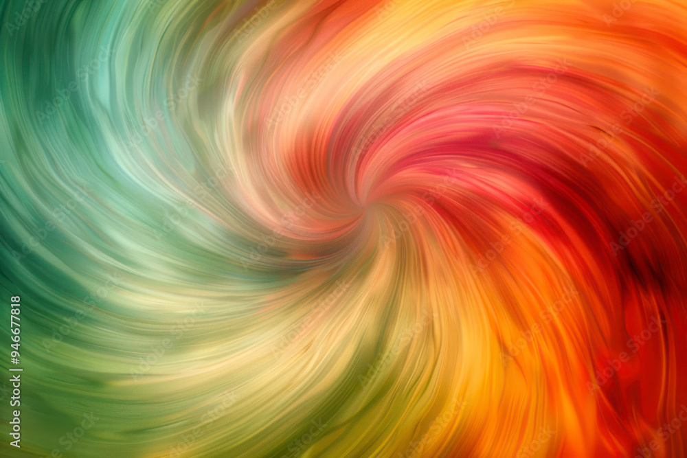 Poster dynamic swirls of color against a dynamic linear gradient background.