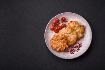 Delicious fried pork or chicken chops breaded with salt and spices