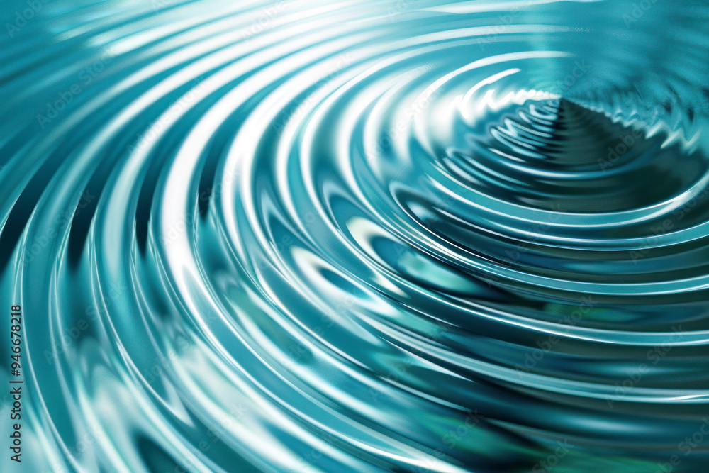 Poster dynamic ripple effect against a futuristic radial gradient background.
