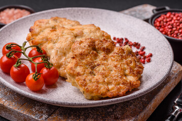 Delicious fried pork or chicken chops breaded with salt and spices