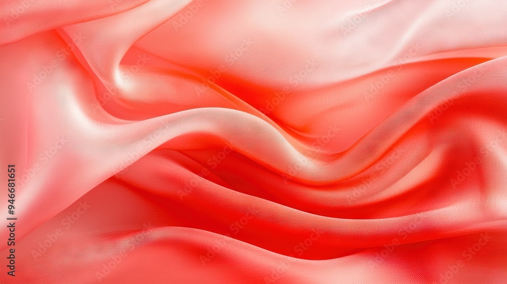 Poster a photo of a red and white background with a wavy design at the top and bottom